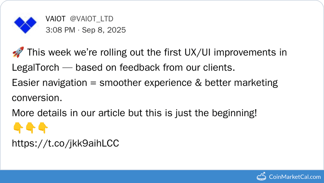 Vaiot LegalTorch UX/UI Update