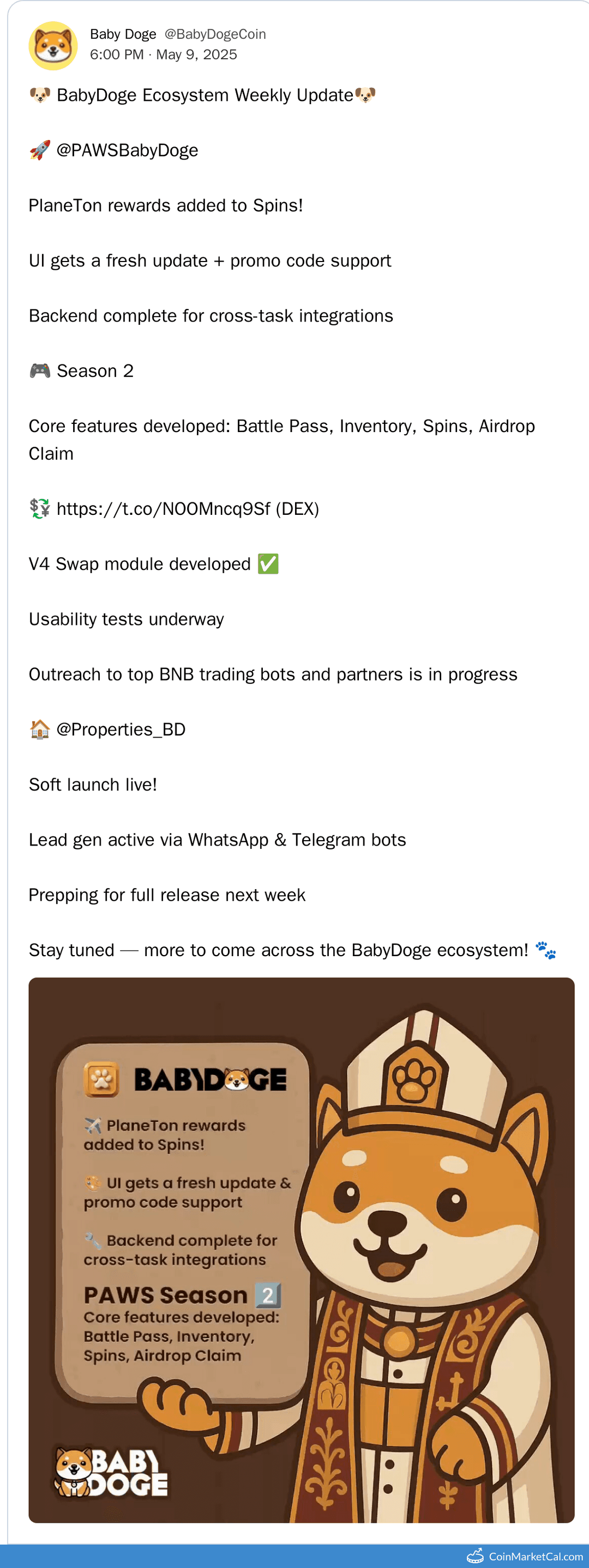 Baby Doge Coin Ecosystem Weekly Update