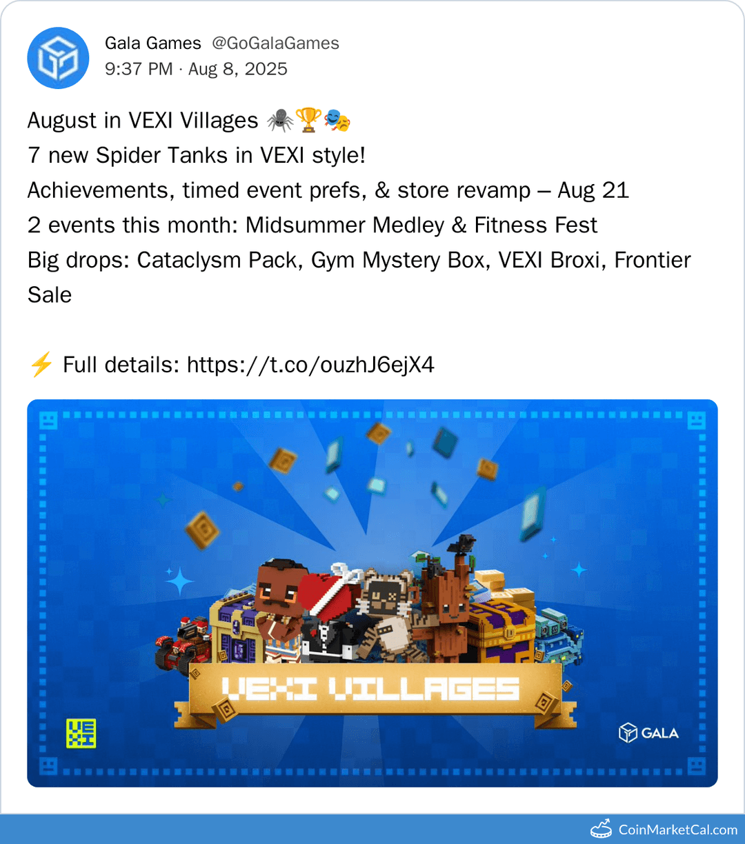 VEXI Villages August Update