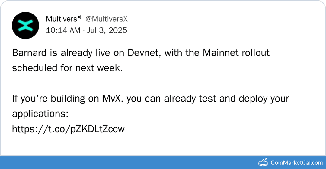 Barnard Upgrade on MultiversX