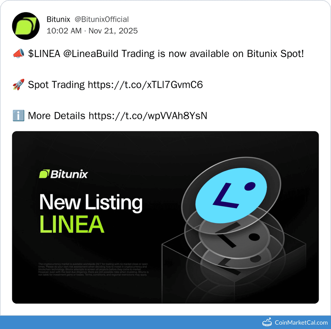 Bitunix Listing of Linea with LINEA/USDT Pair