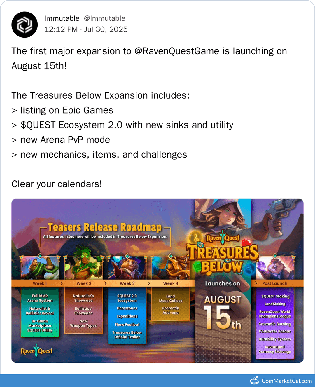 RavenQuest’s Treasures Below Expansion Launch