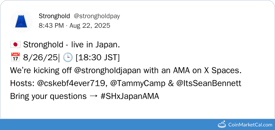 Stronghold Japan Launch AMA