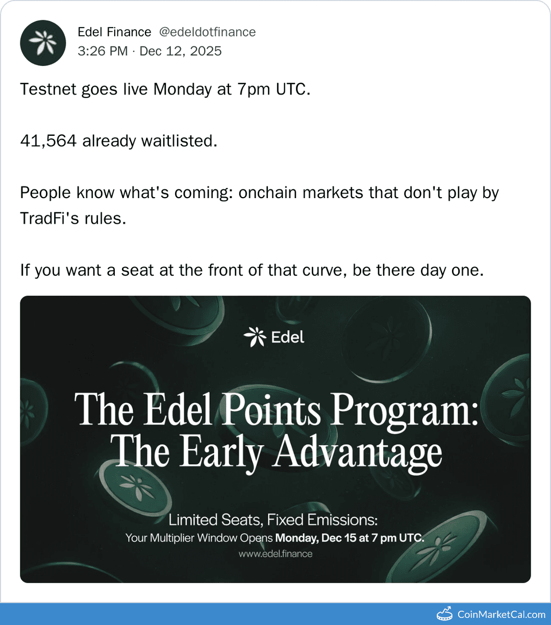 Edel Testnet Launch