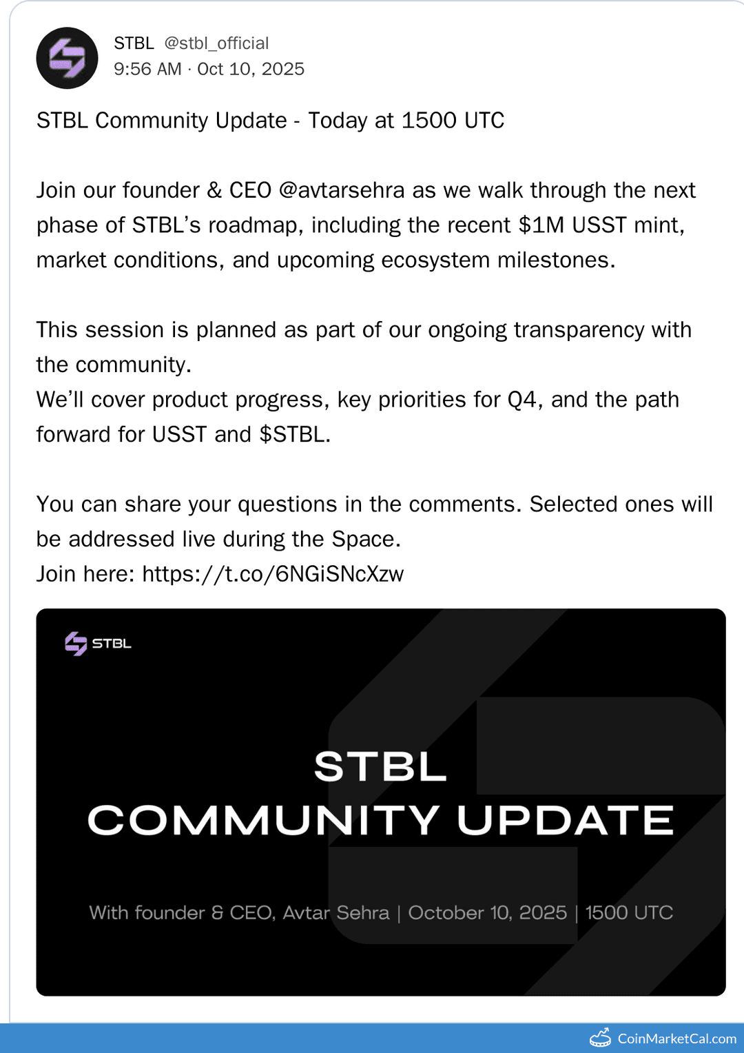 STBL Community Update AMA