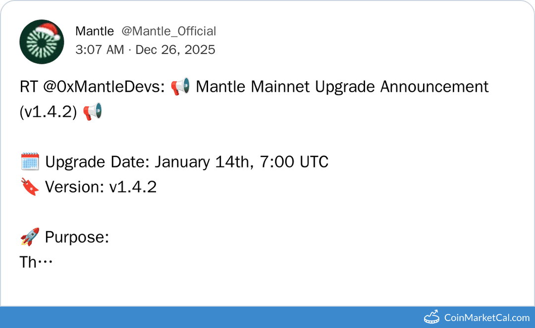 Mantle Mainnet V1.4.2 Upgrade