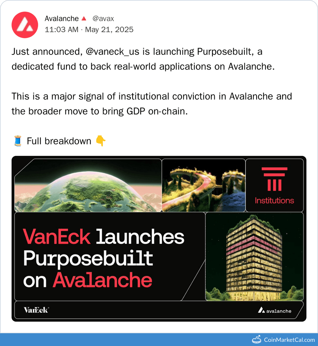 VanEck Fund On Avalanche