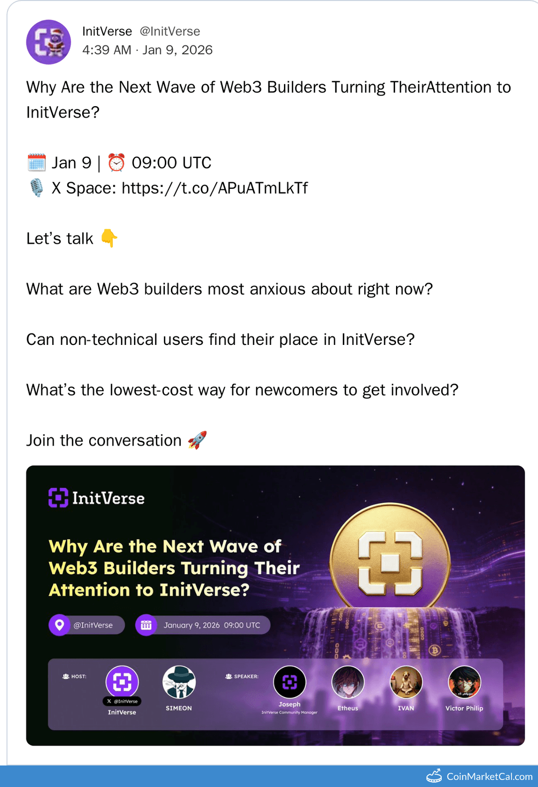 InitVerse Web3 Builders X Space