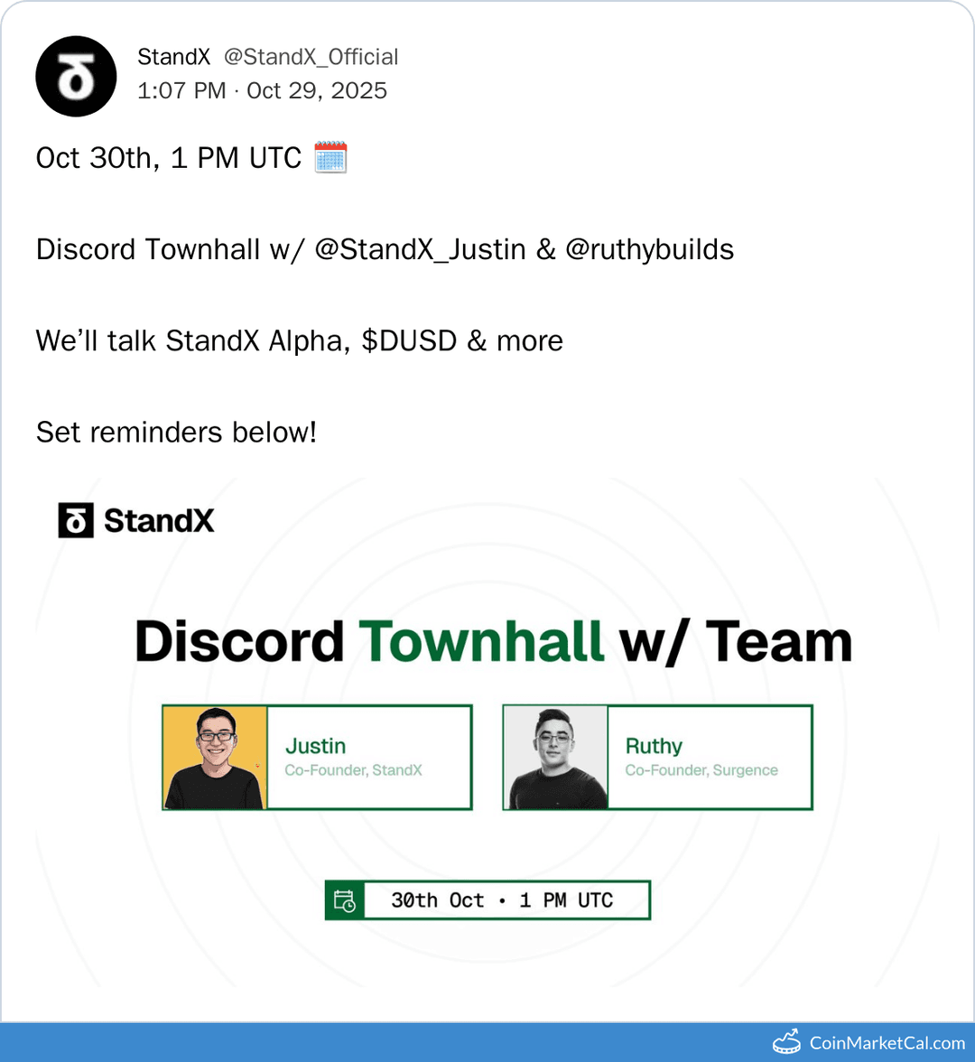 StandX Discord Townhall
