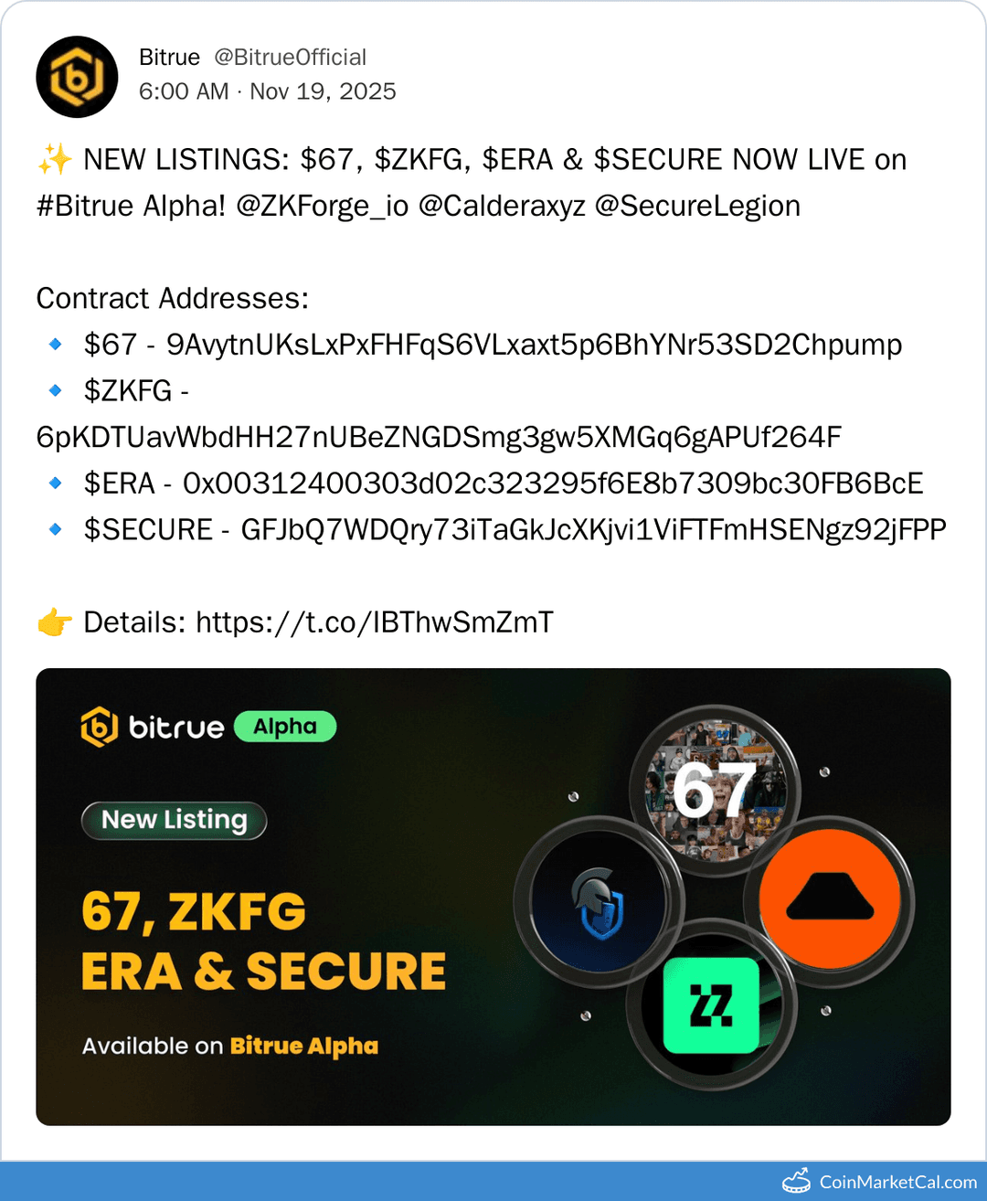 Bitrue Alpha Listing