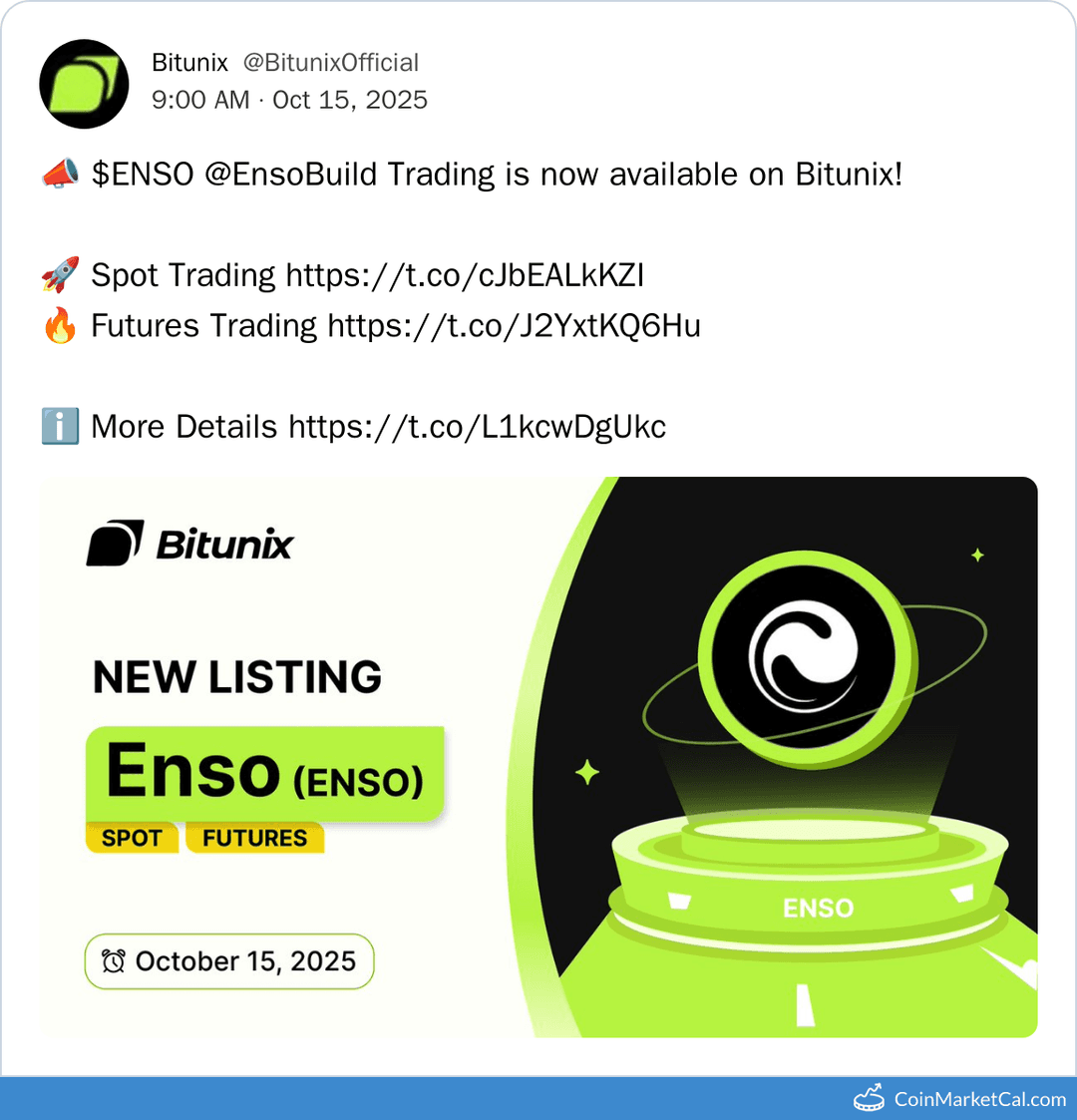 Bitunix Enso Listing