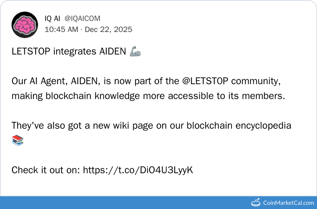 AIDEN Integration by IQAICOM with LETSTOP