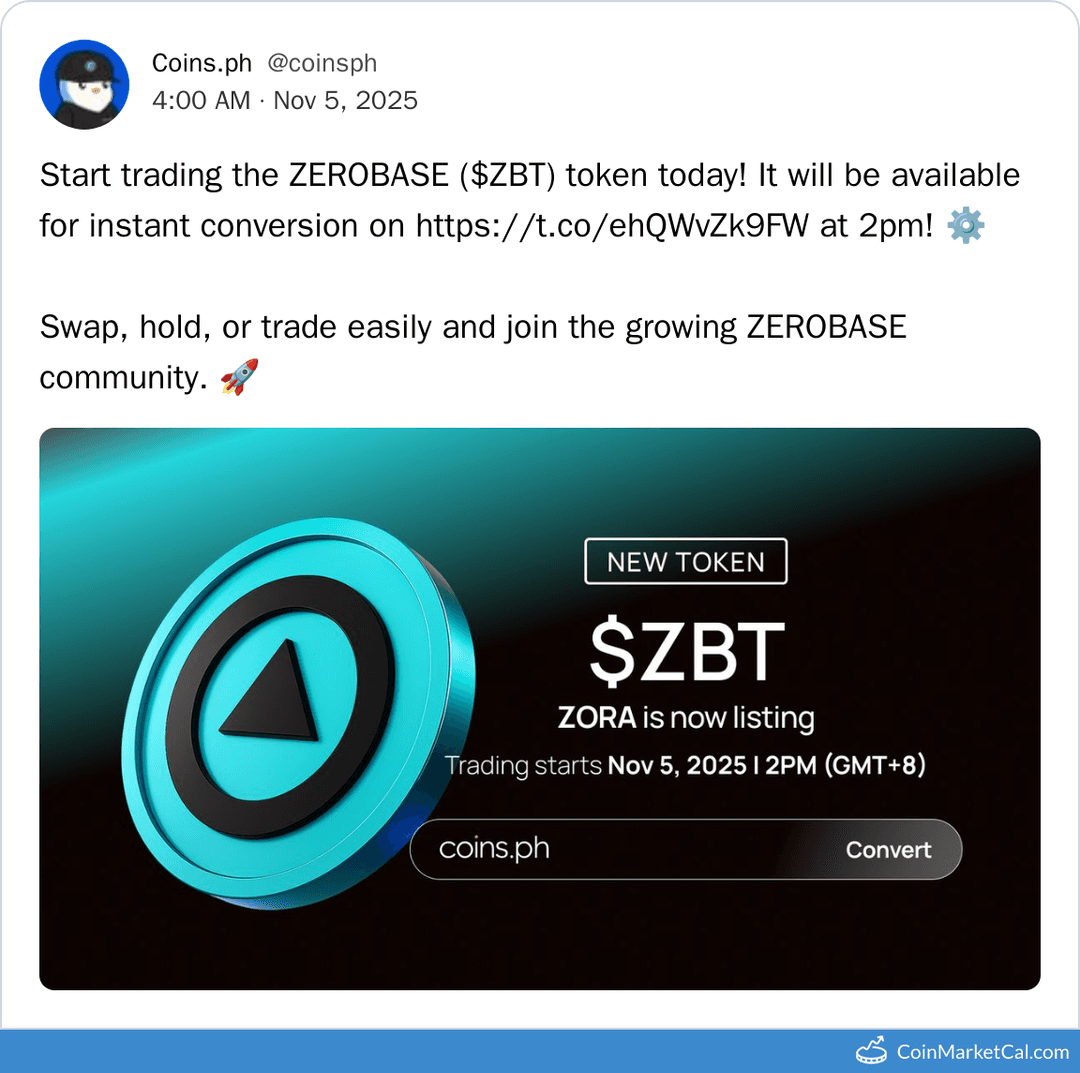 Coins.ph ZEROBASE Listing