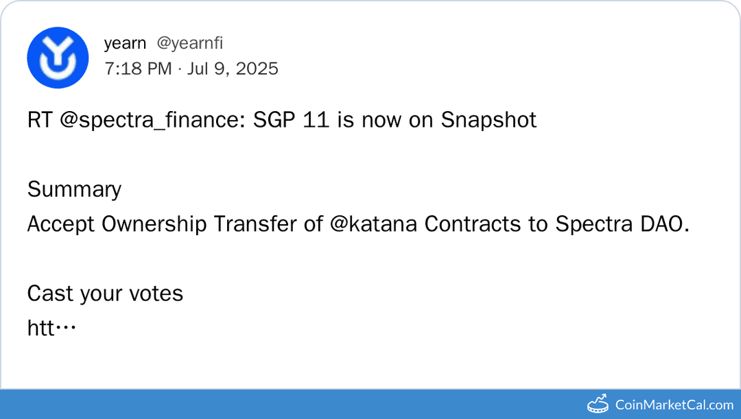 SGP 11 Governance Vote: Ownership Transfer to Spectra DAO