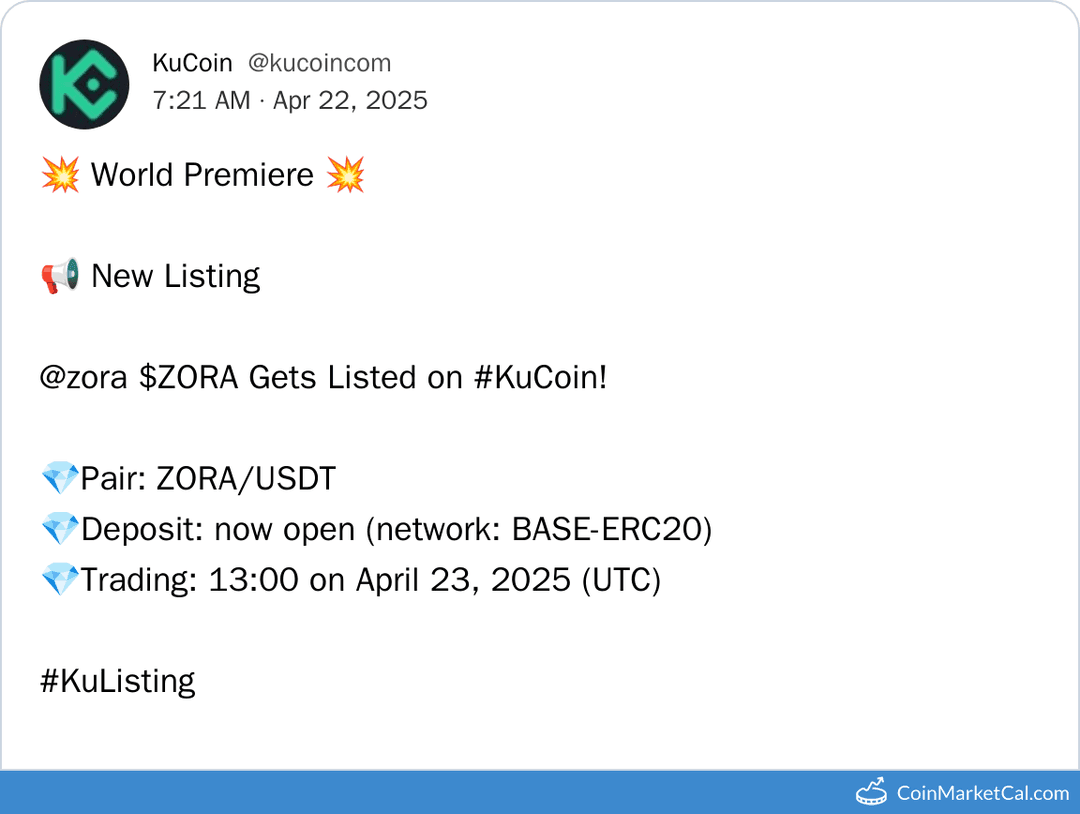 KuCoin Listing