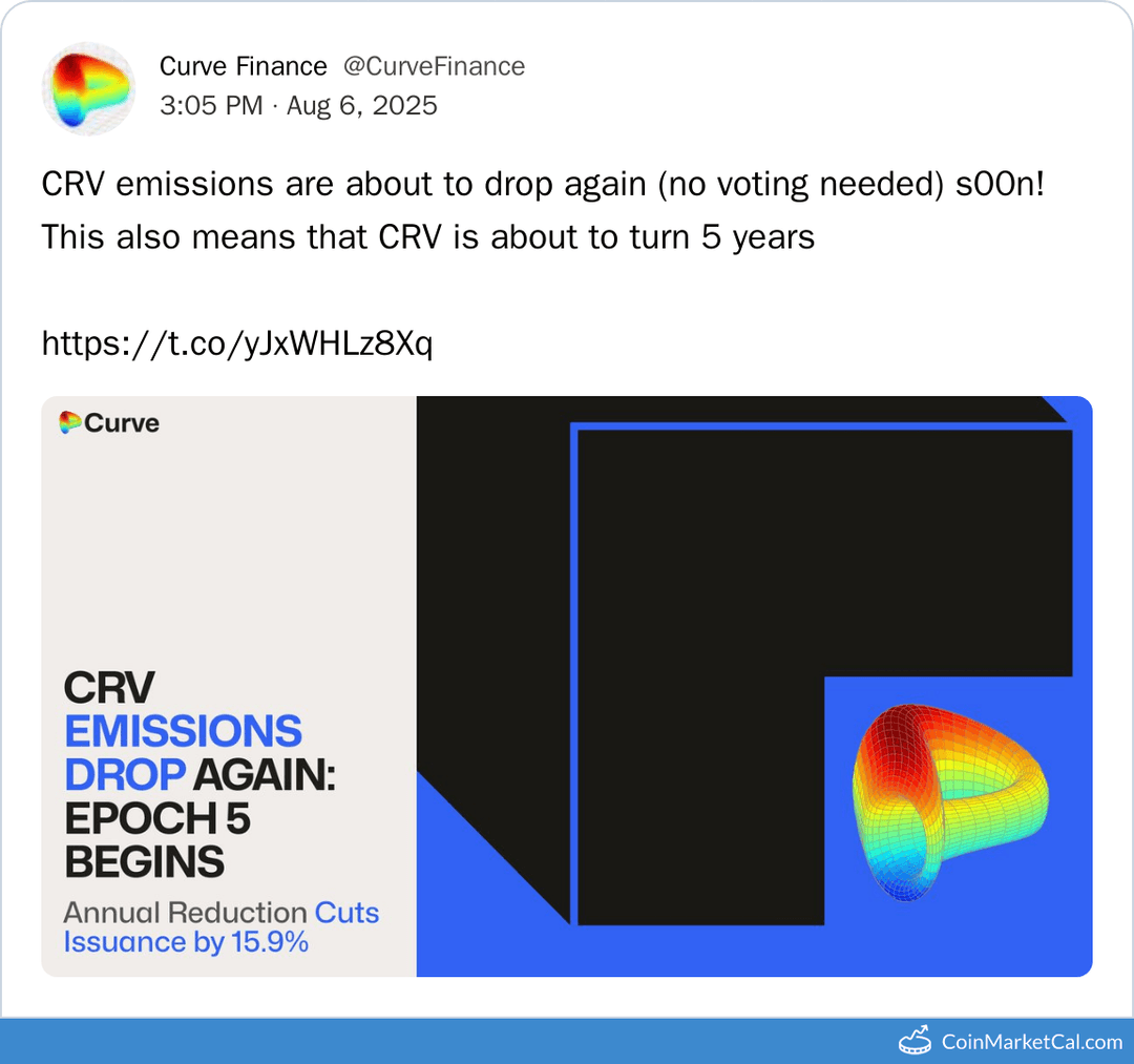 CRV Emission Reduction - Epoch 5 Begins