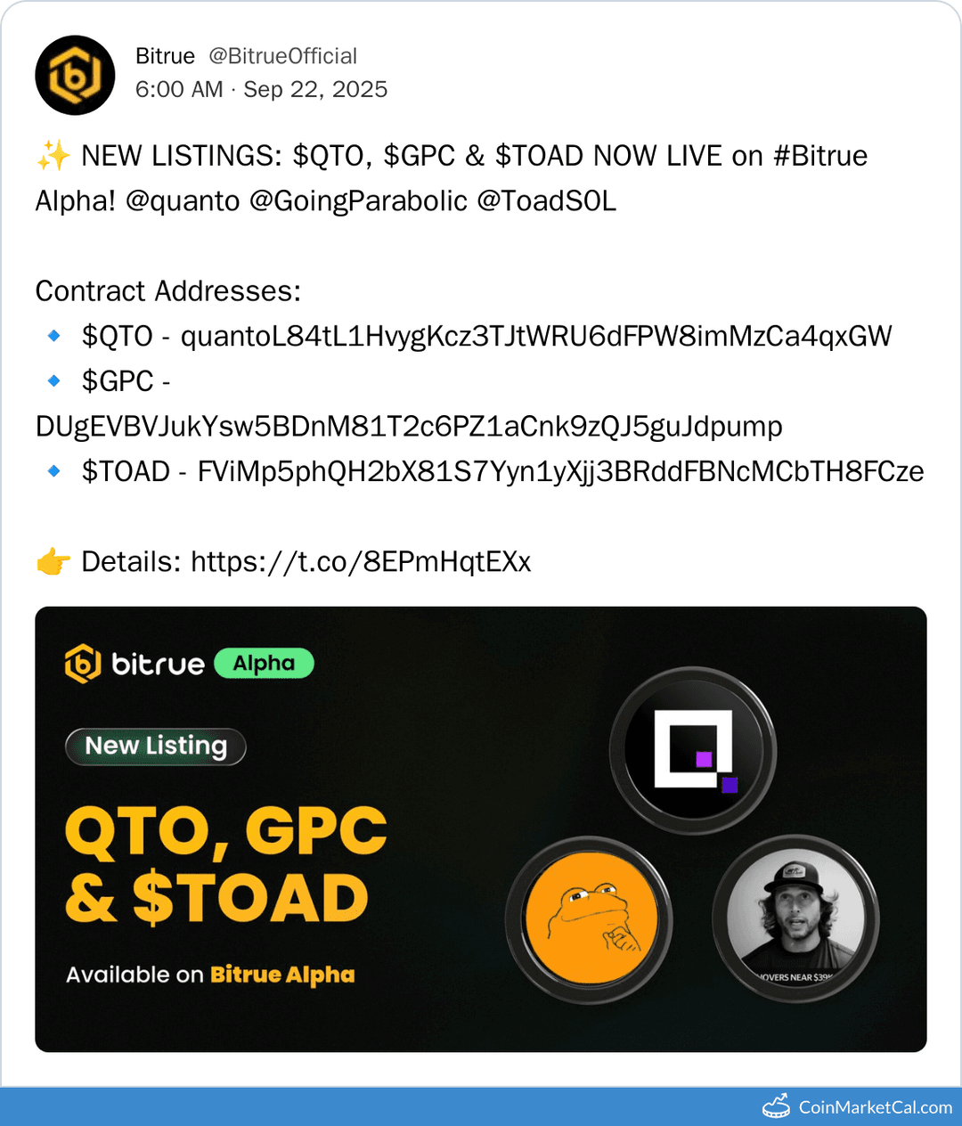 Bitrue Alpha Listing