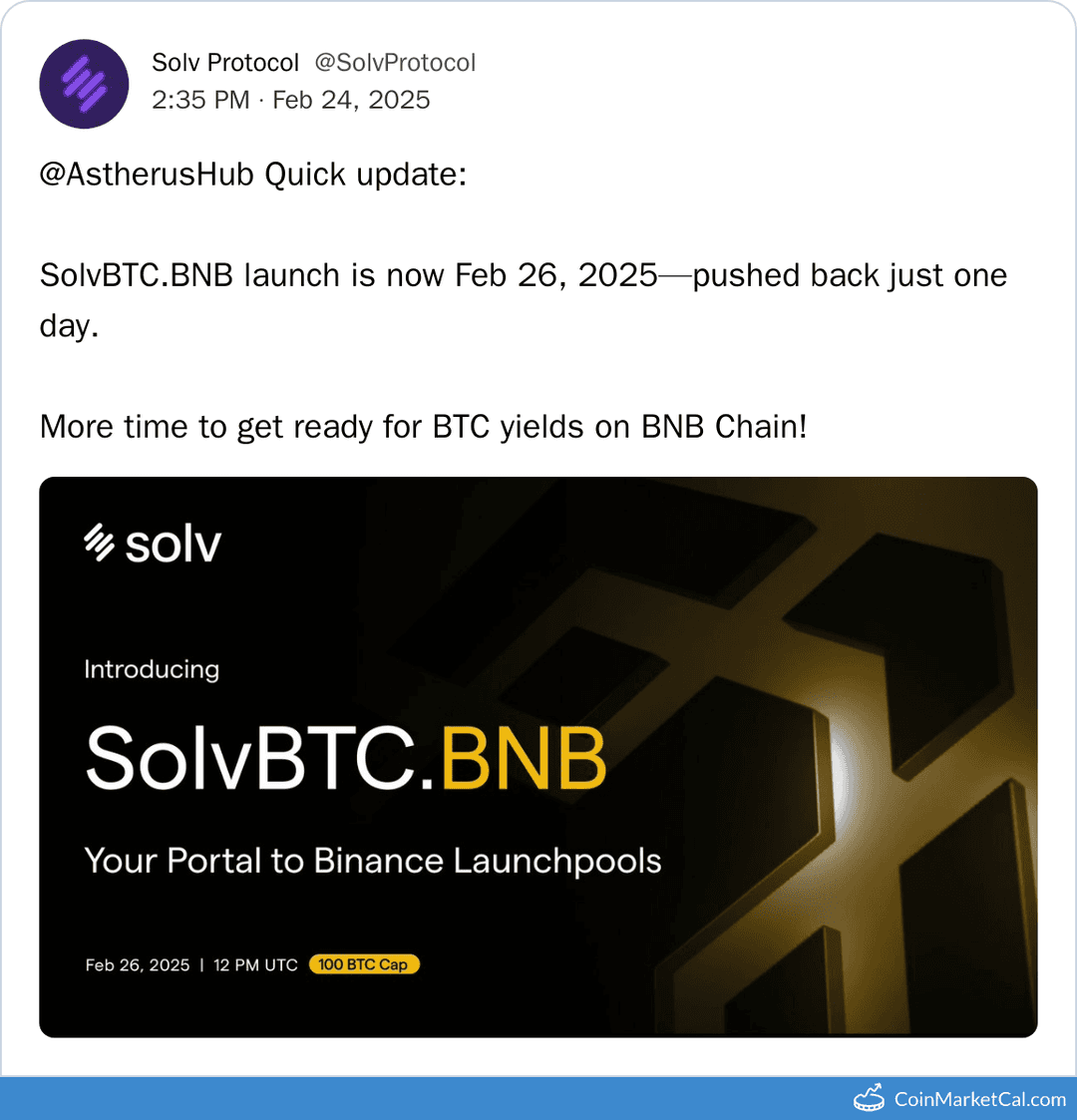 SolvBTC.BNB Launch