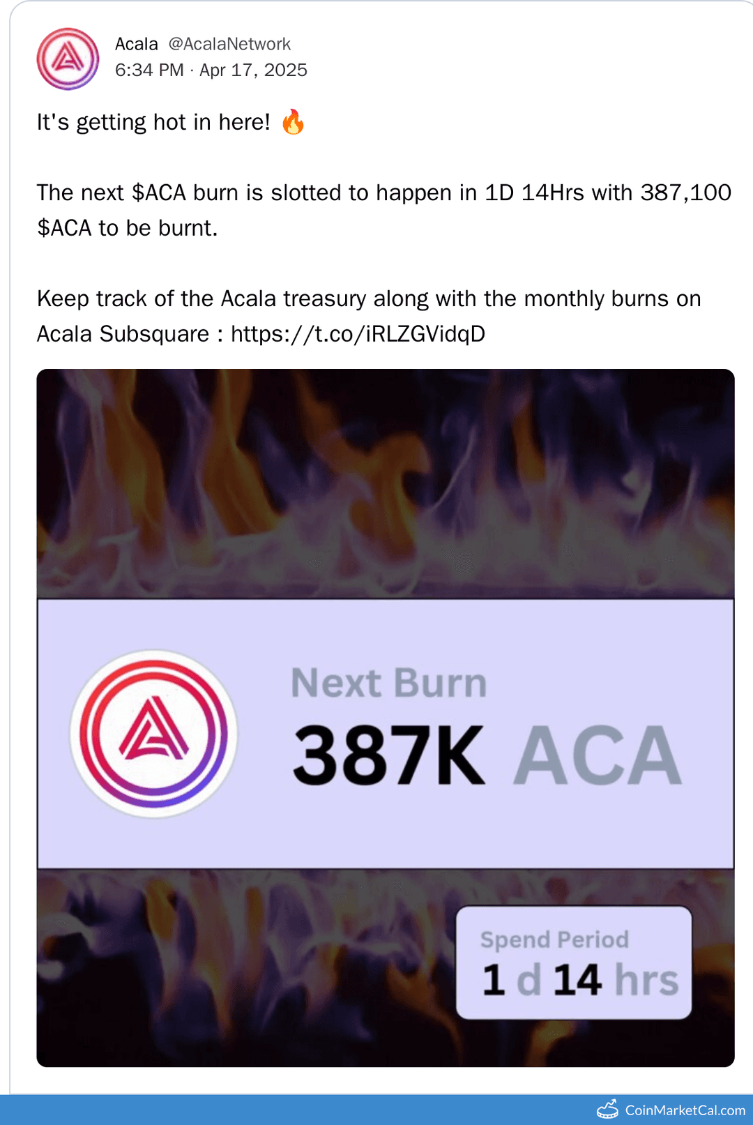 Acala Network 387K Token Burn