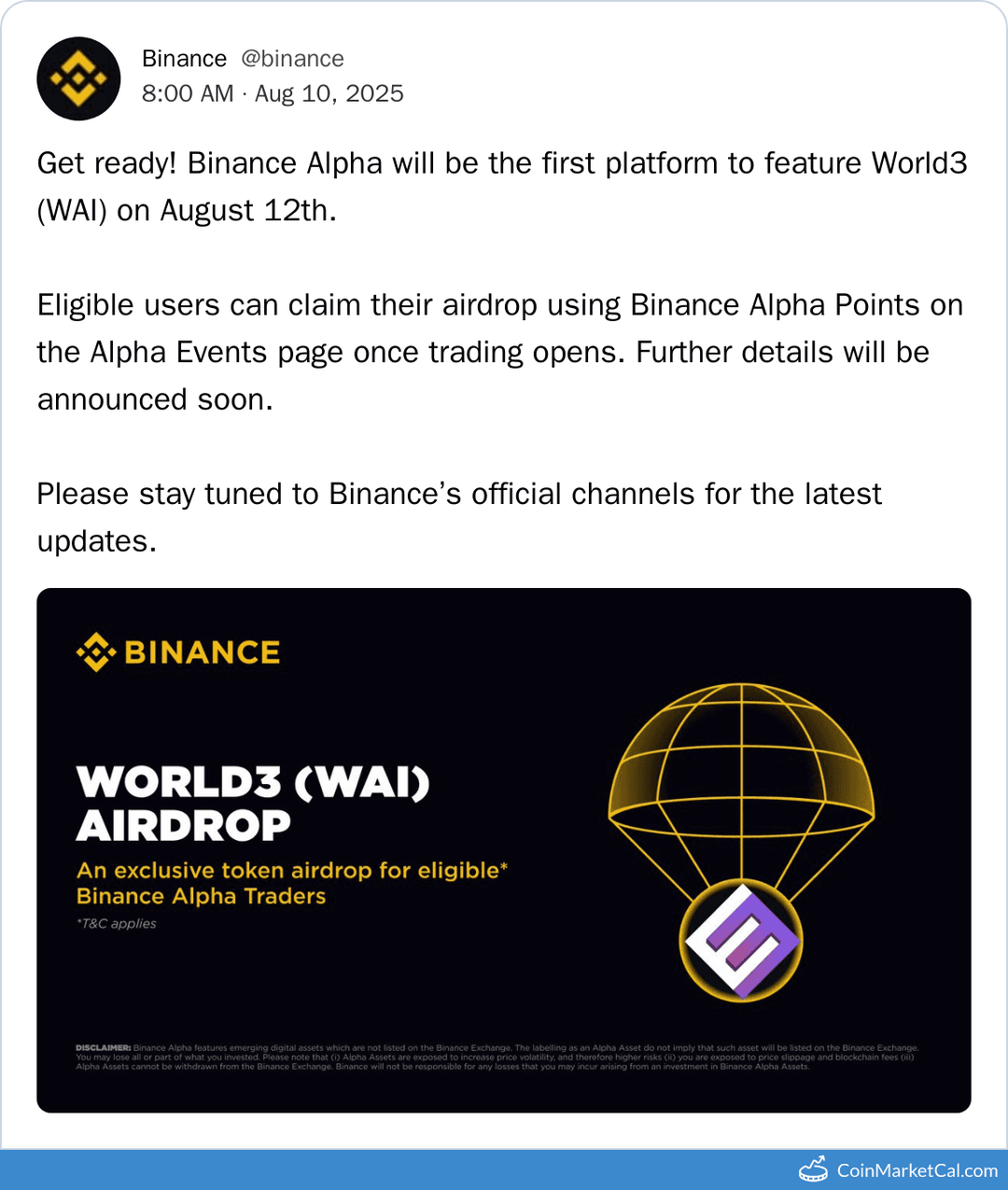 World3 (WAI) Airdrop