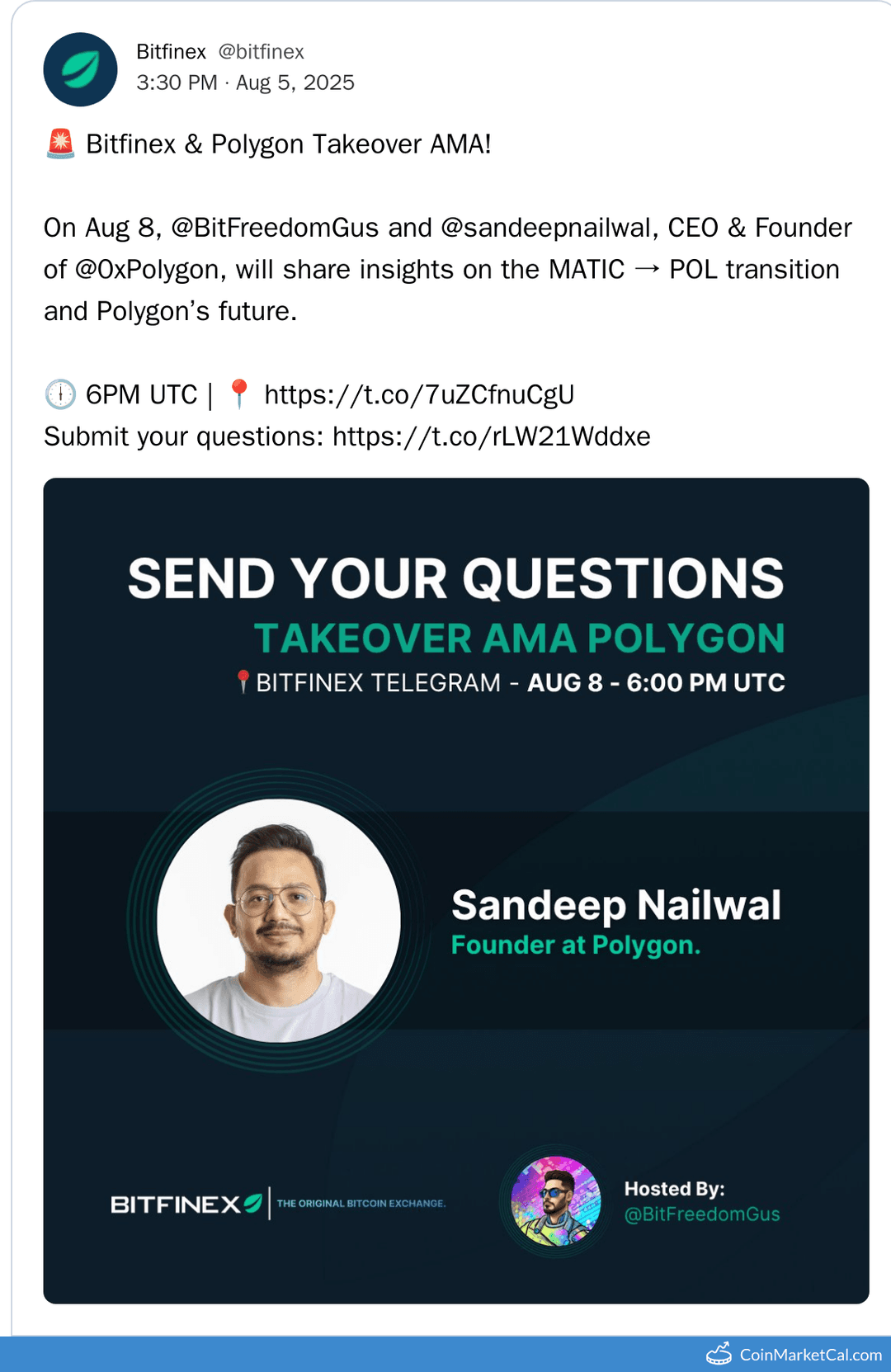 Polygon Takeover AMA with Sandeep Nailwal