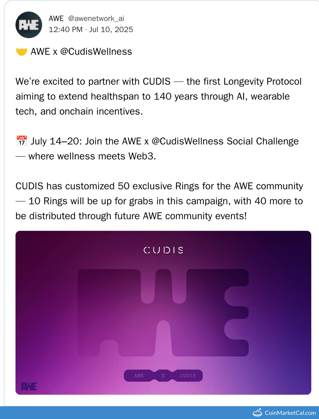 AWE x CUDIS Partnership Social Challenge