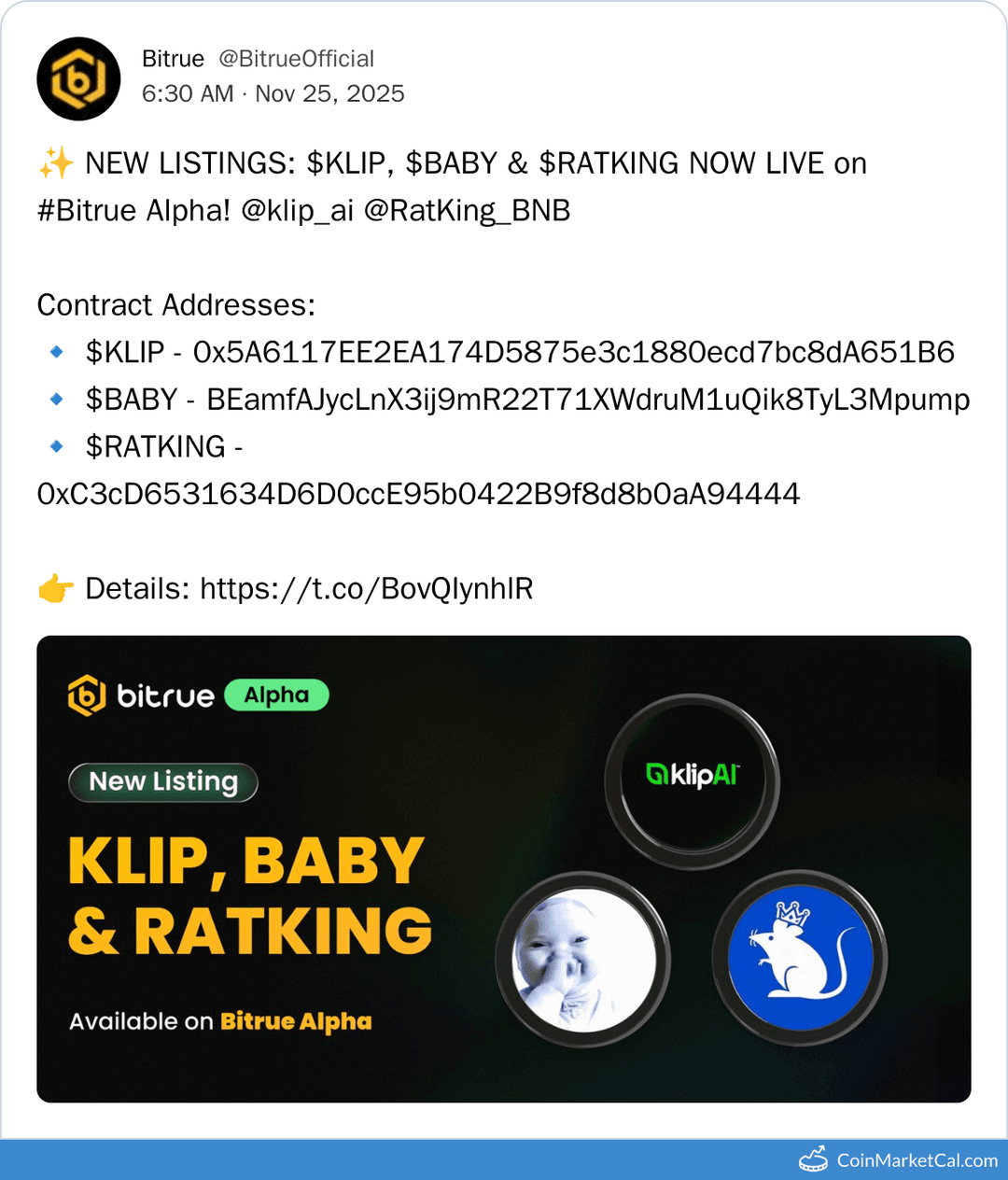 Bitrue Alpha Listing
