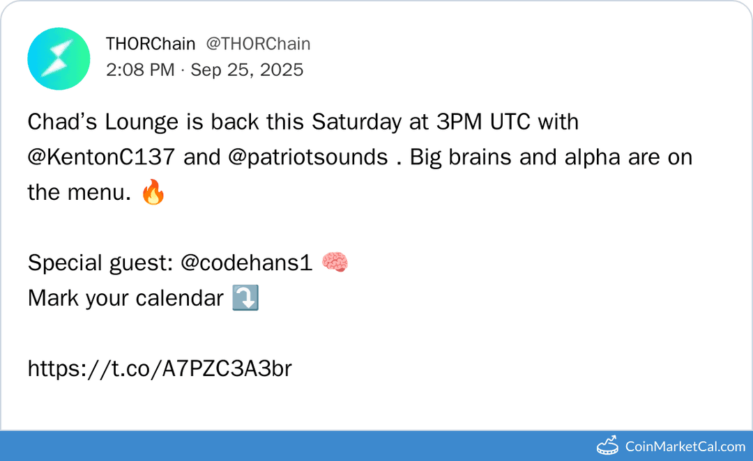 THORChain Chad's Lounge X Spaces