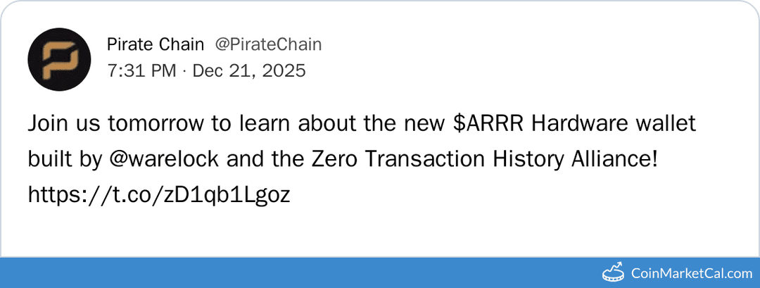 Pirate Chain Hardware Wallet Space