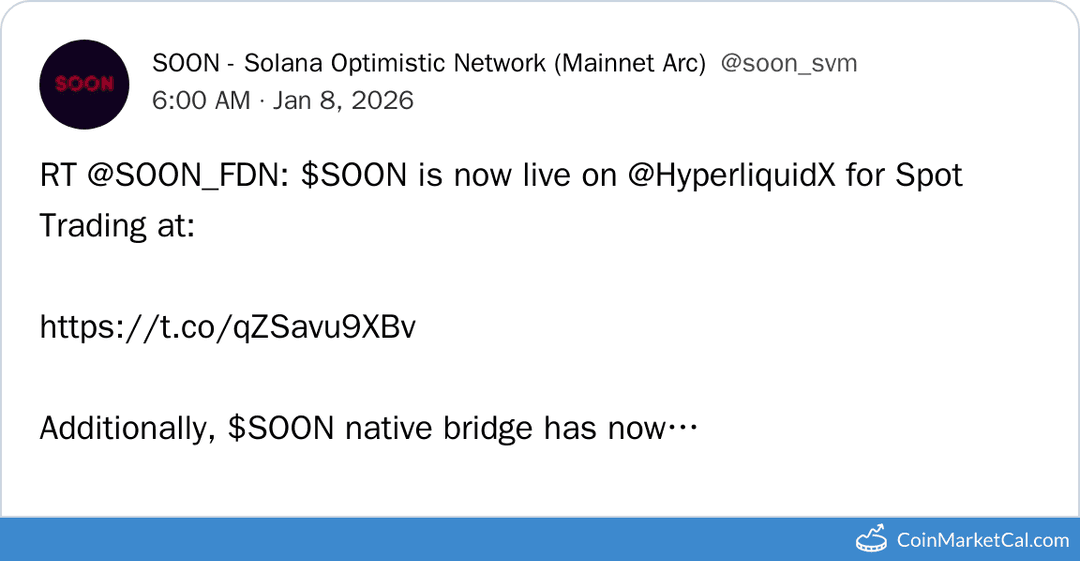 Hyperliquid Listing of SOON Token