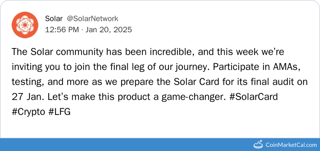 Solar Card Final Audit