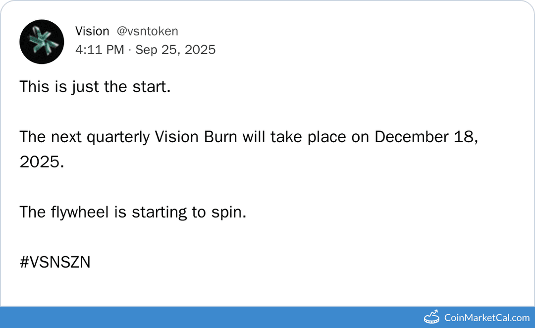 Vision Quarterly Token Burn 2025-12-18