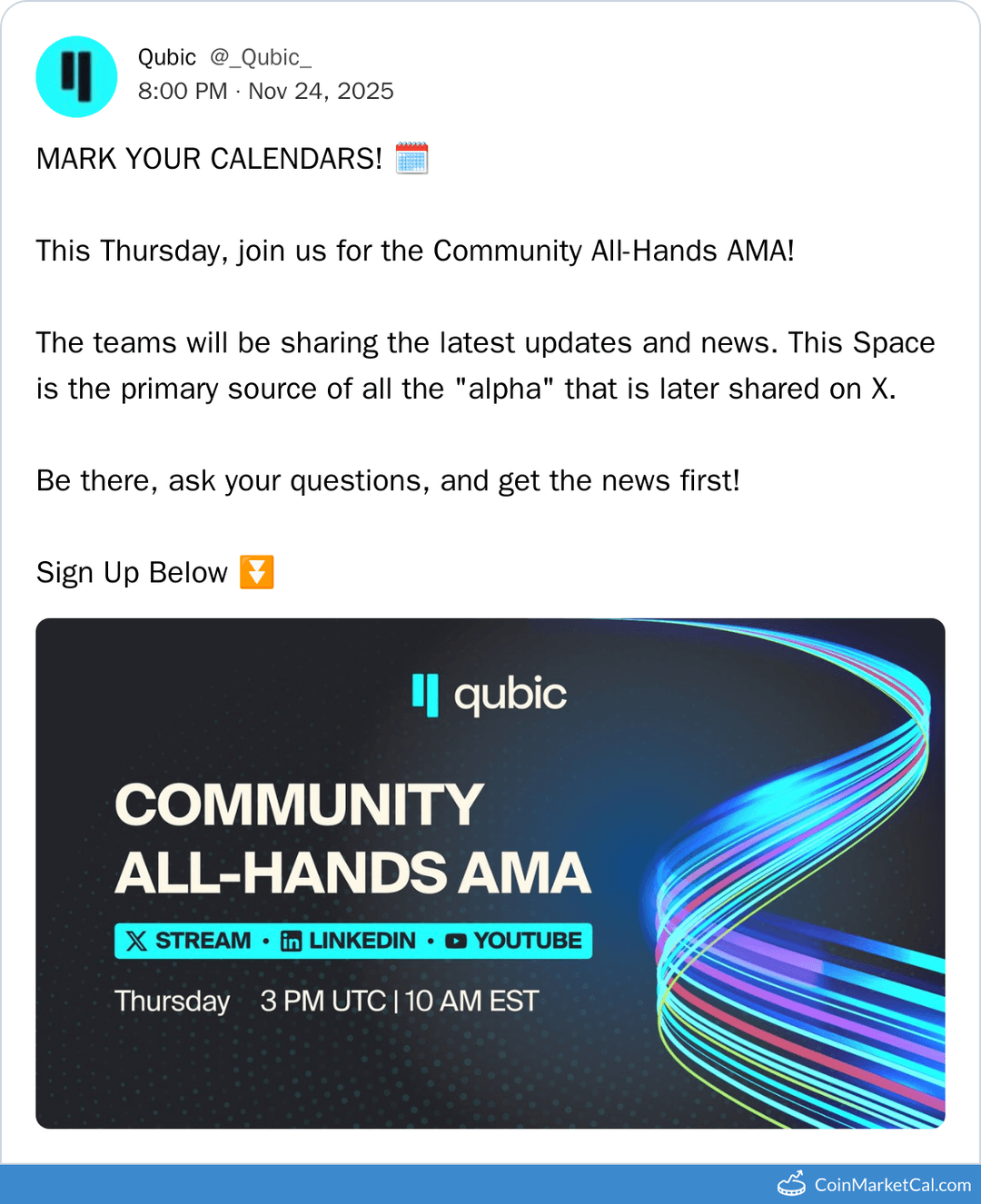 Qubic Community All-hands AMA
