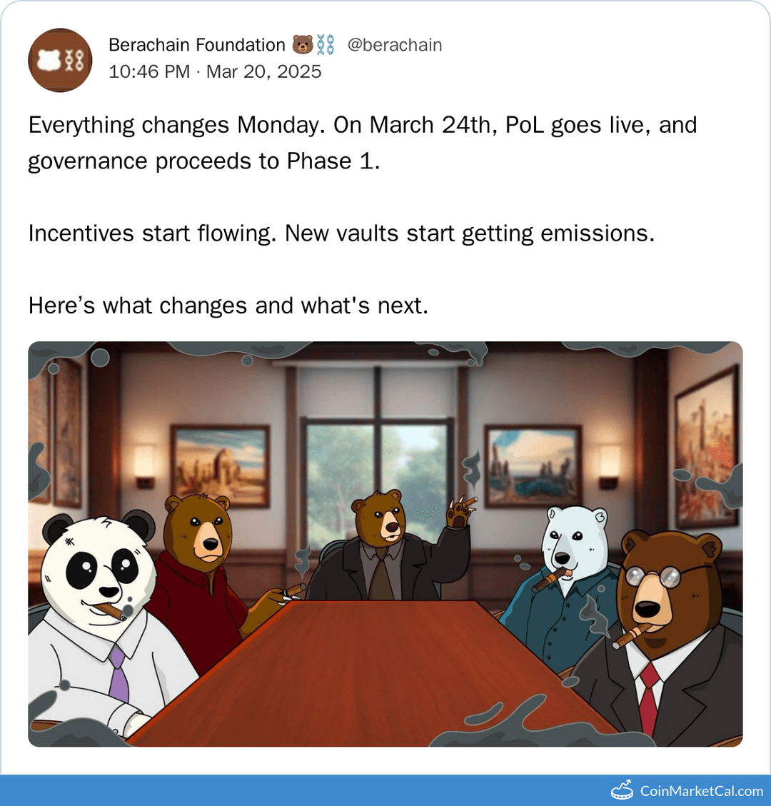 Berachain launches PoL