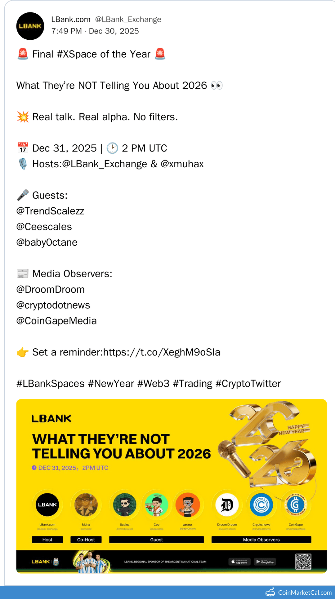 LBank Exchange Year-End X Space Talk