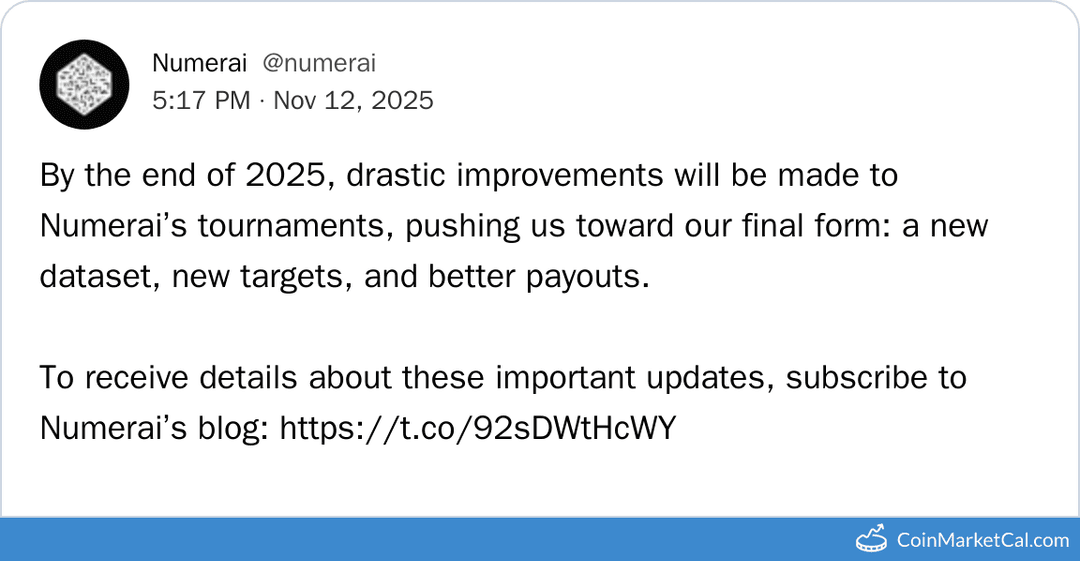 Numeraire Tournament Improvements