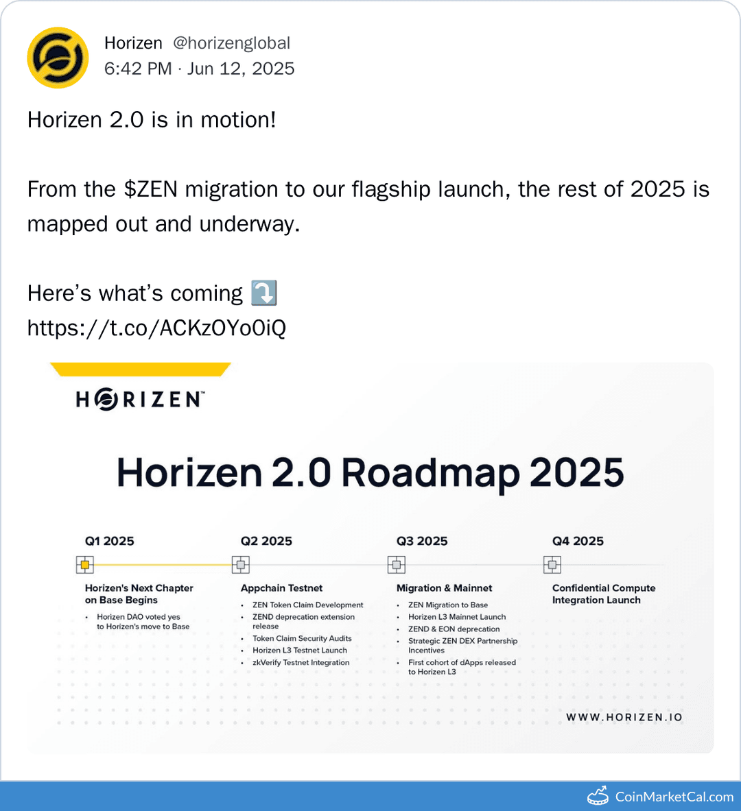 Horizen 2025 Roadmap Update