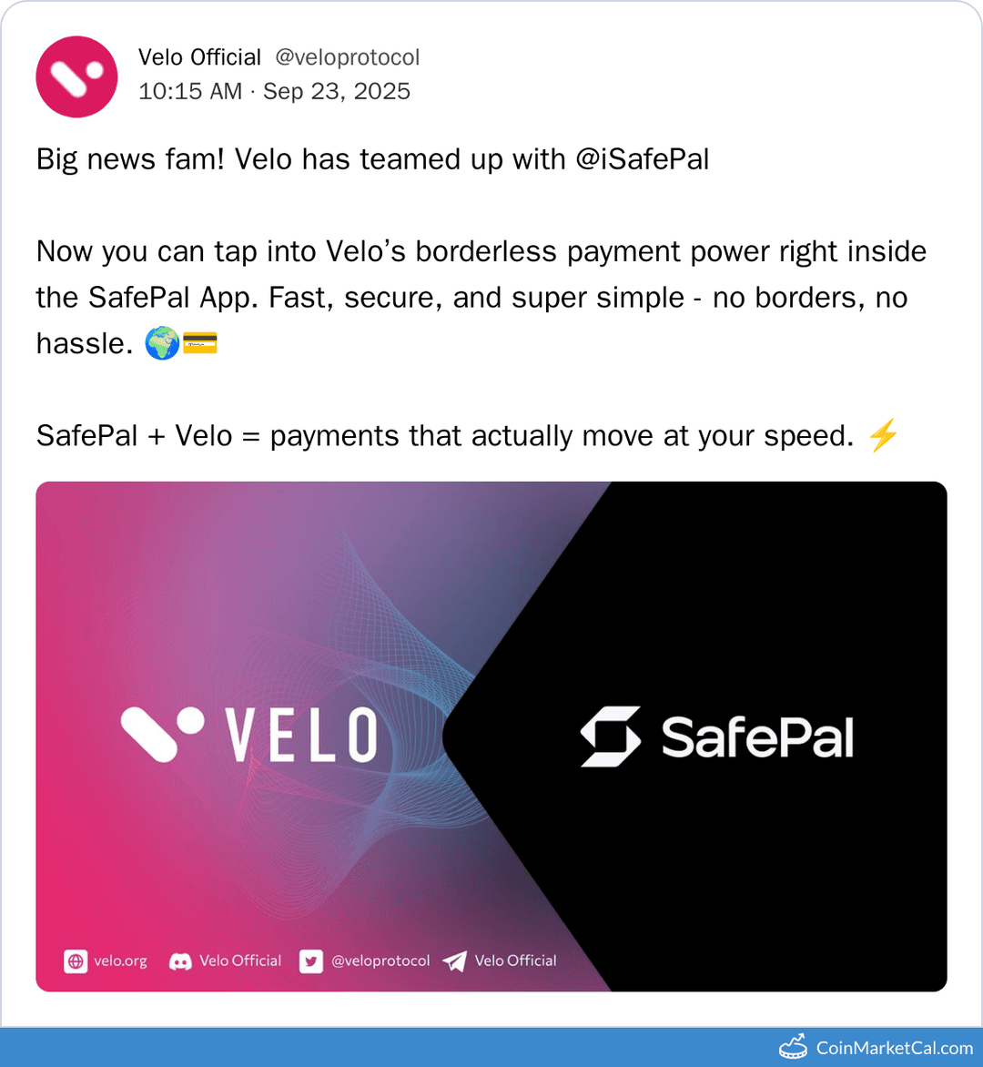 Velo - SafePal Integration for Payments