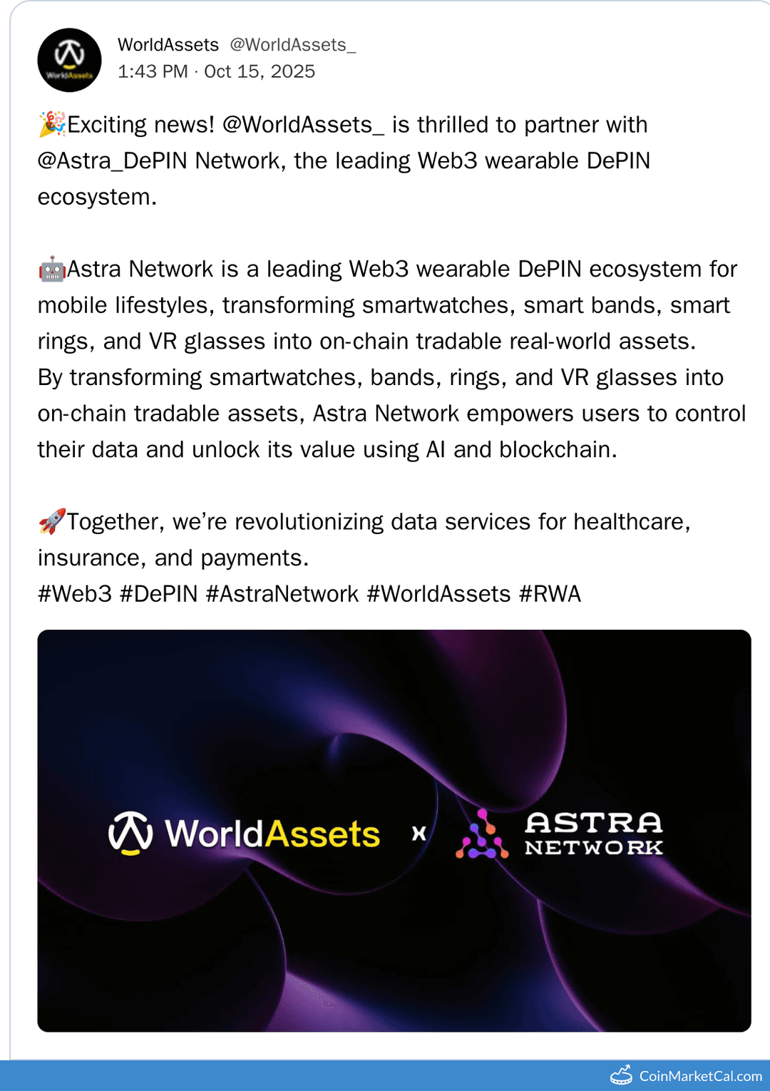 WorldAssets Astra Network Partnership