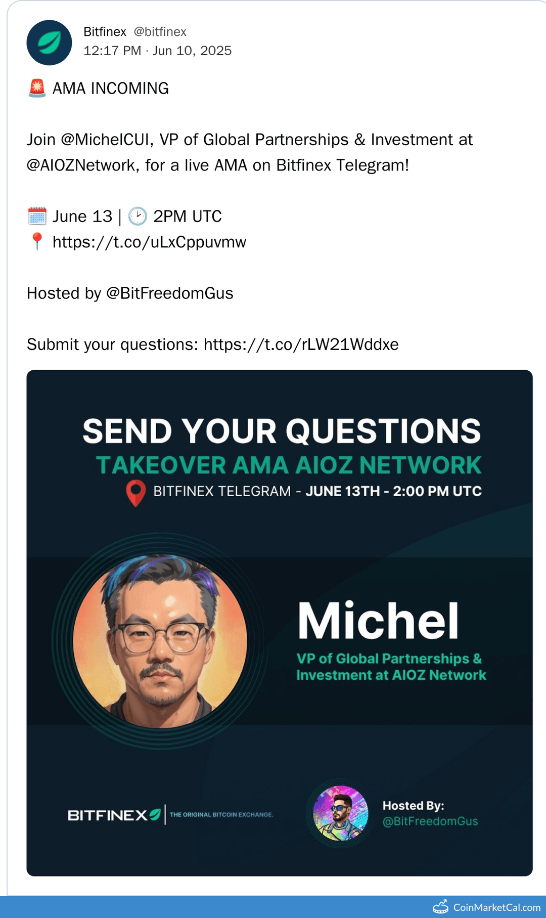 AIOZ Network AMA with Michel CUI