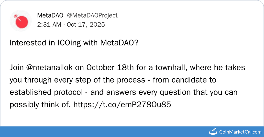 MetaDAO Townhall for Potential ICO Candidates