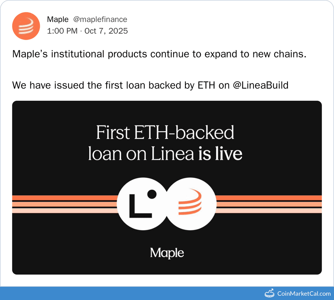Maple Finance First ETH Loan on Linea