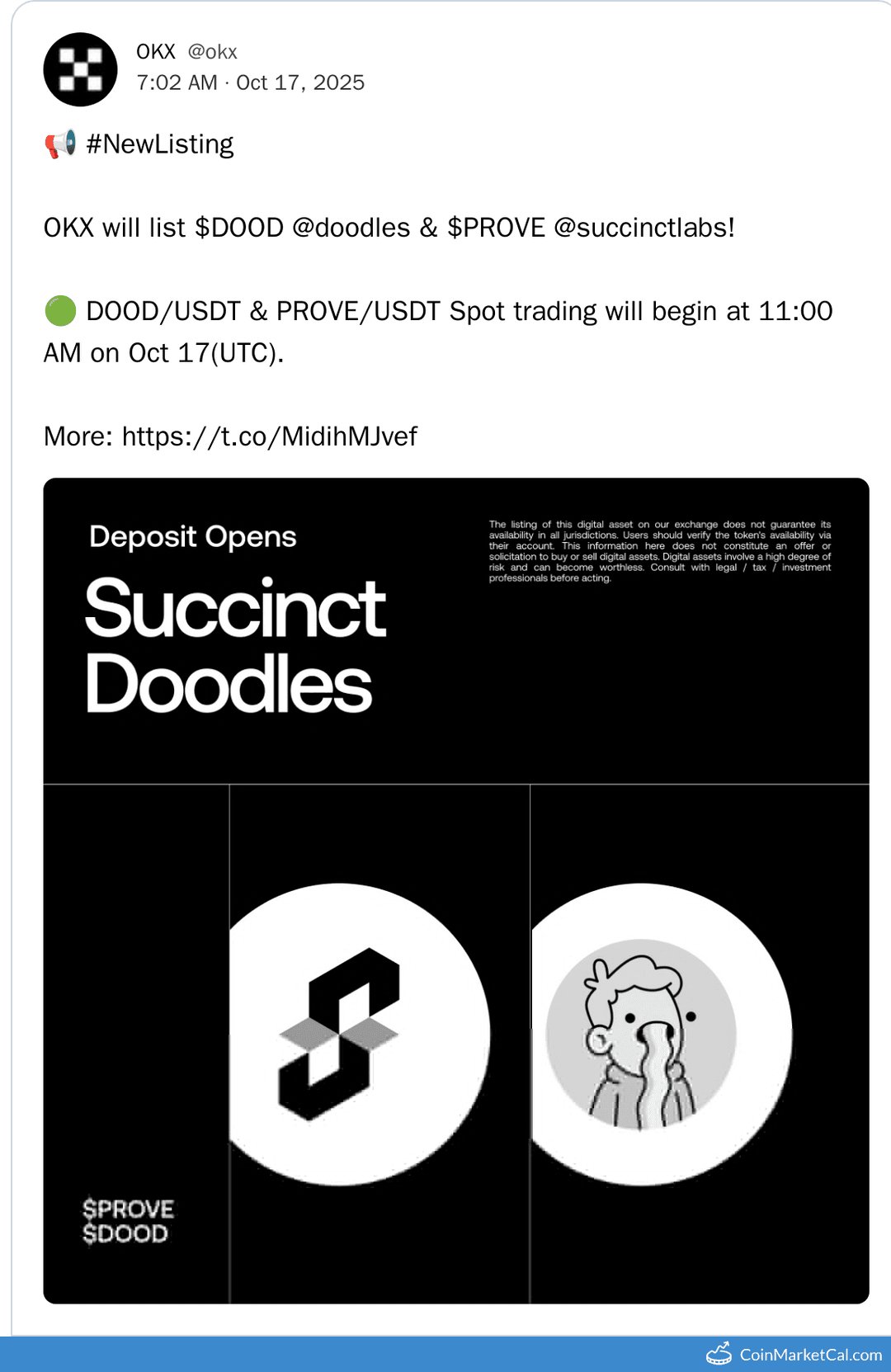OKX Listing of Doodles and Succinct