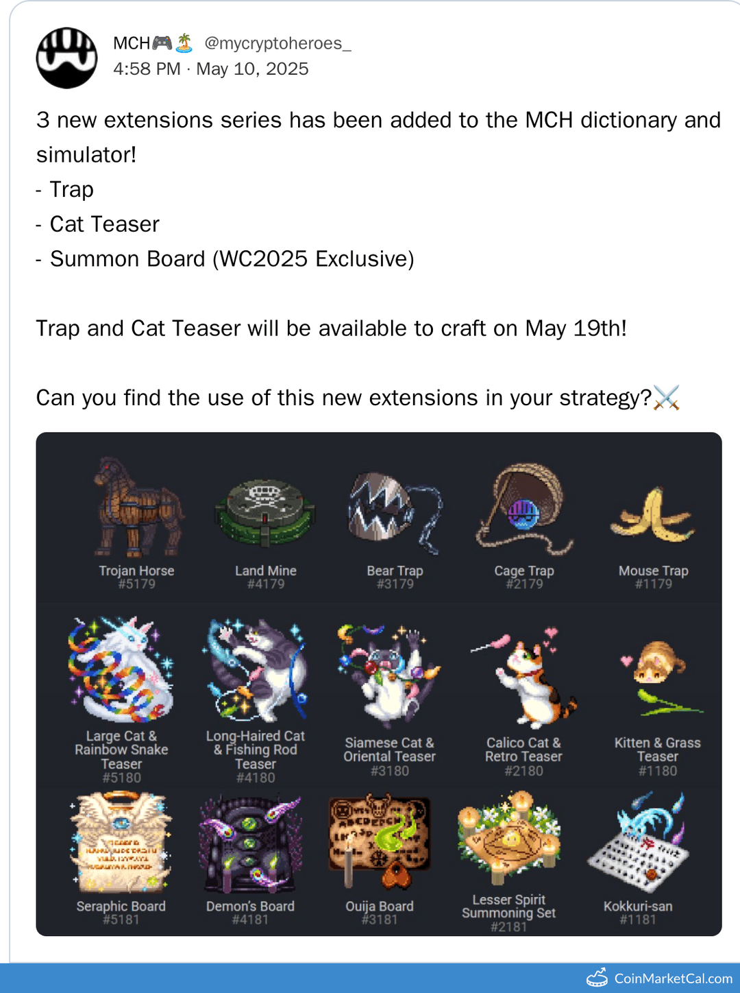 MCH Releases New Crafting Extensions