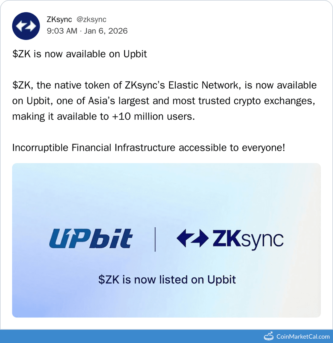 ZKsync Upbit Listing
