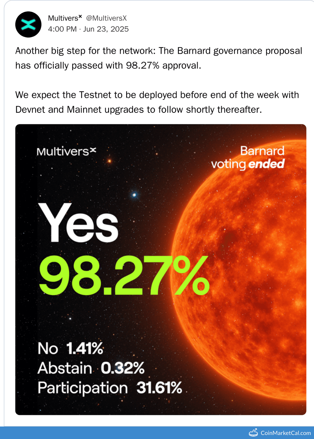 Barnard Testnet Deployment