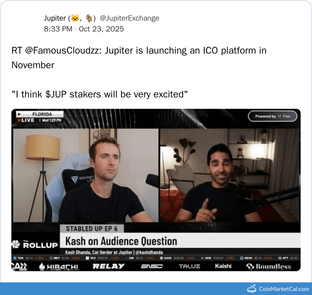 Jupiter ICO Platform Release