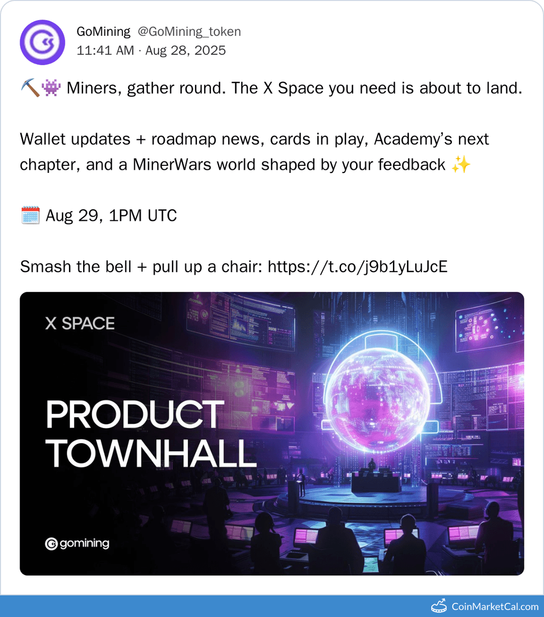 GoMining Product Townhall X Space