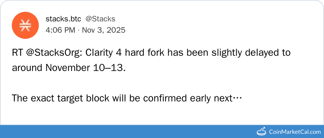 Stacks Clarity 4 Hard Fork
