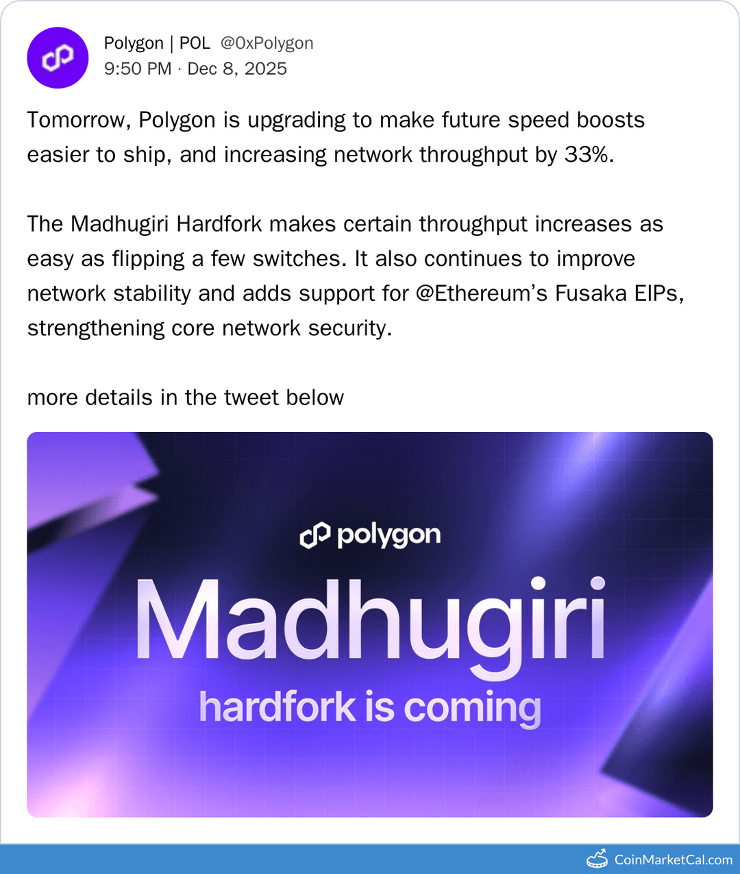 Polygon Madhugiri Hardfork